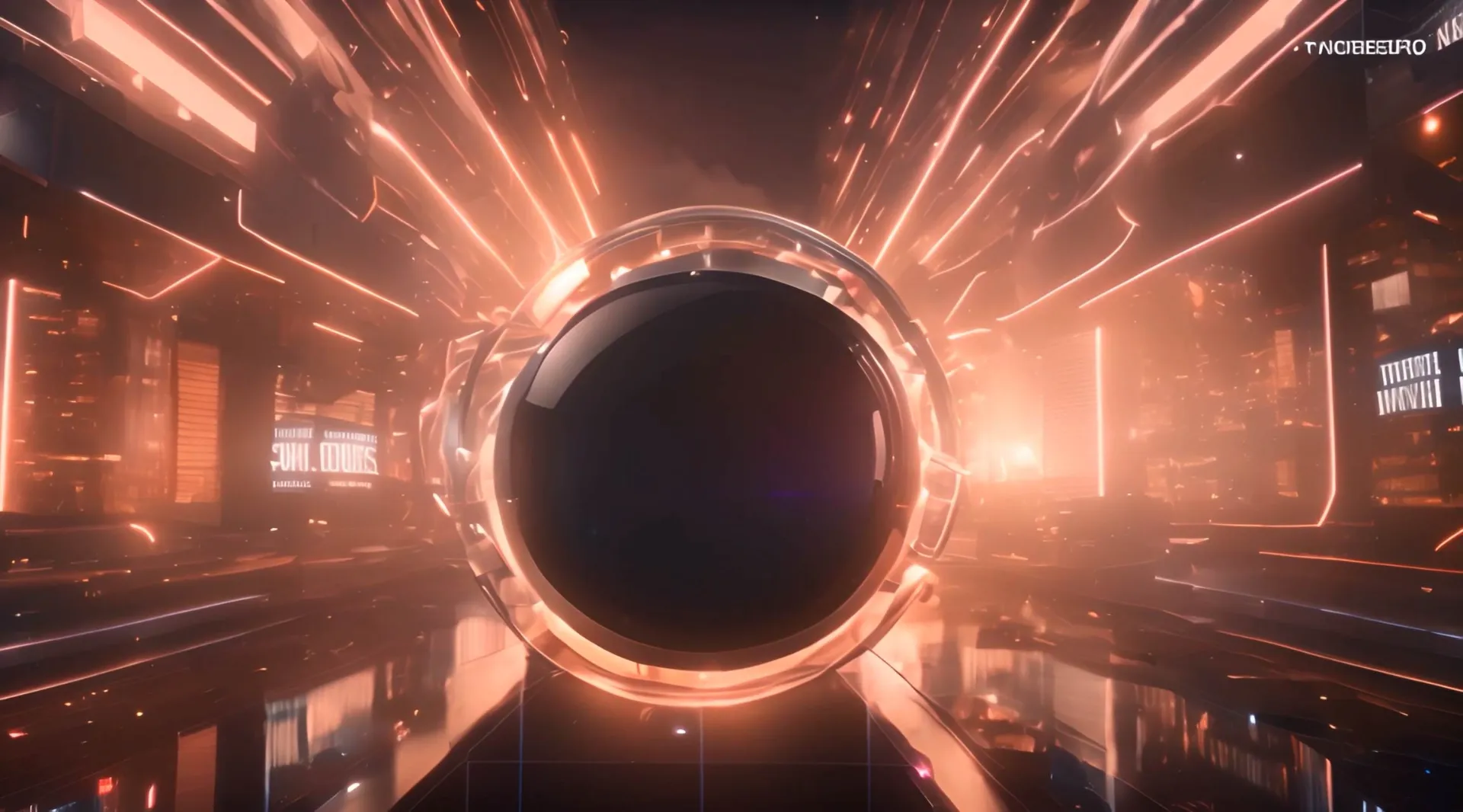 Futuristic Neon Tunnel High-Tech Motion Graphics